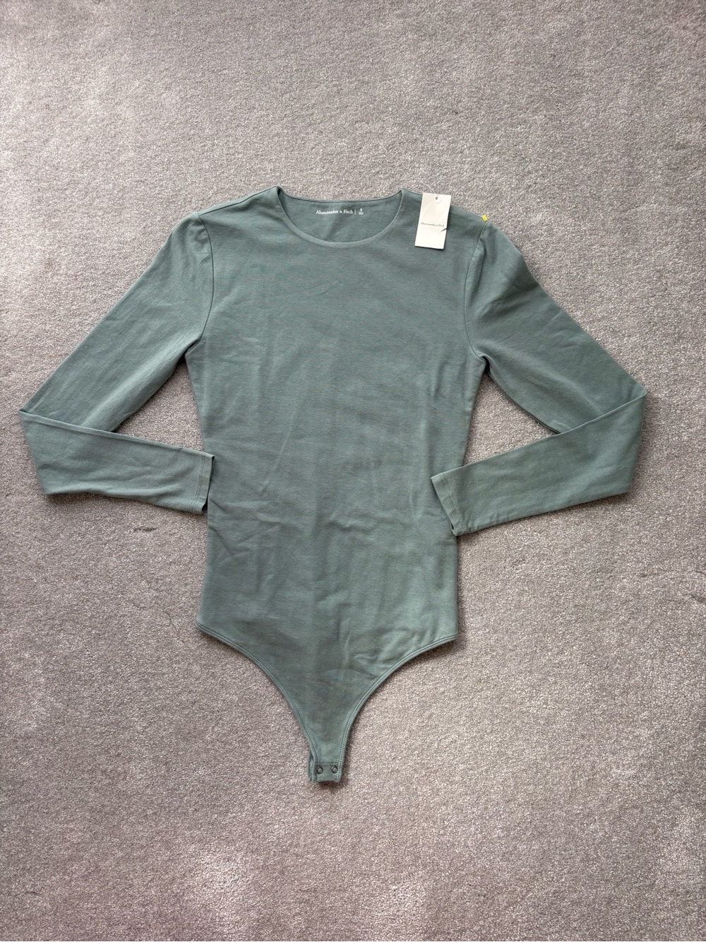 Abercrombie & Fitch Sage Green Long-Sleeve Bodysuit